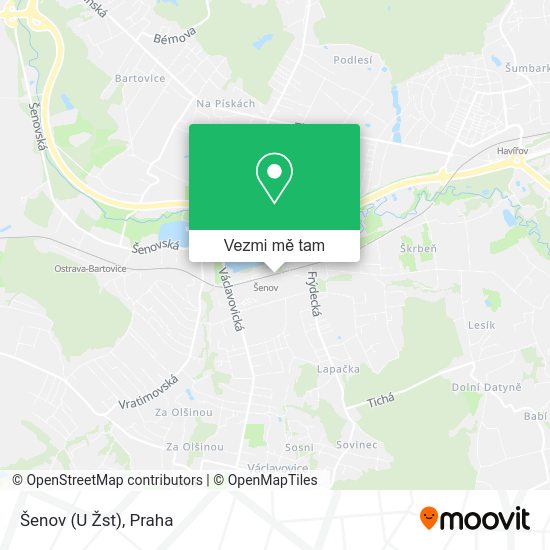 Šenov (U Žst) mapa