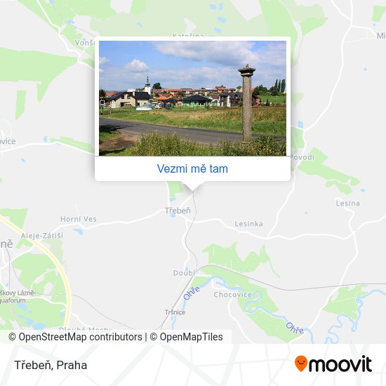Třebeň mapa