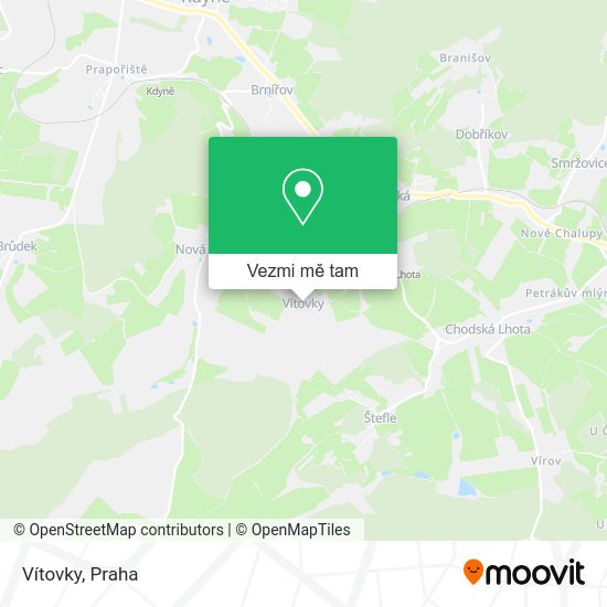 Vítovky mapa