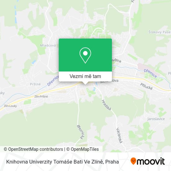 Knihovna Univerzity Tomáše Bati Ve Zlíně mapa