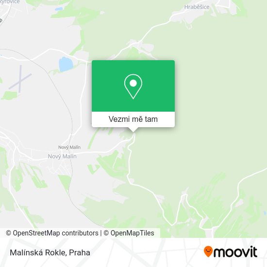 Malínská Rokle mapa