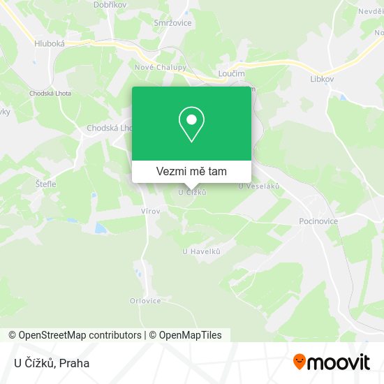 U Čížků mapa