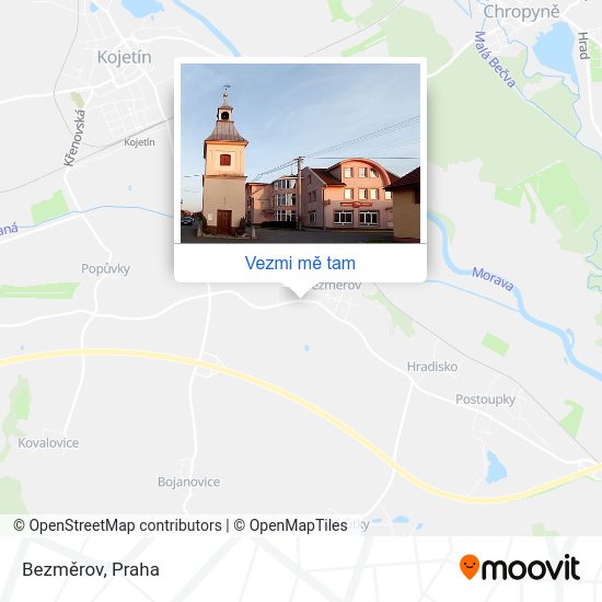 Bezměrov mapa