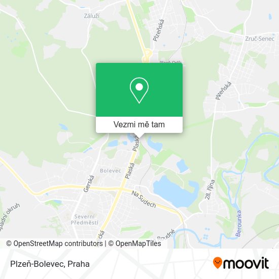 Plzeň-Bolevec mapa