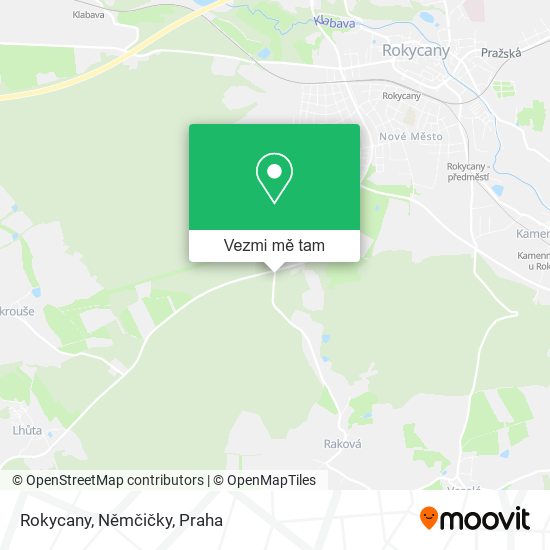 Rokycany, Němčičky mapa