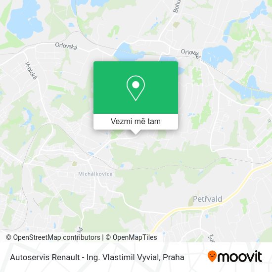 Autoservis Renault - Ing. Vlastimil Vyvial mapa