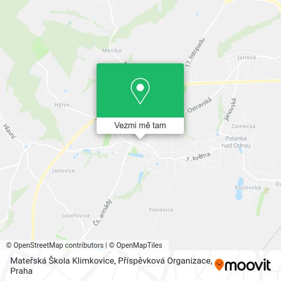 Mateřská Škola Klimkovice, Příspěvková Organizace mapa