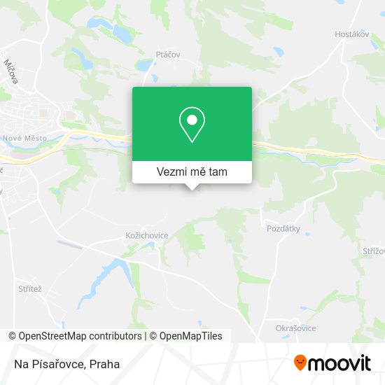 Na Písařovce mapa