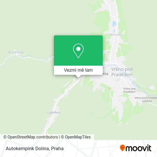 Autokempink Dolina mapa