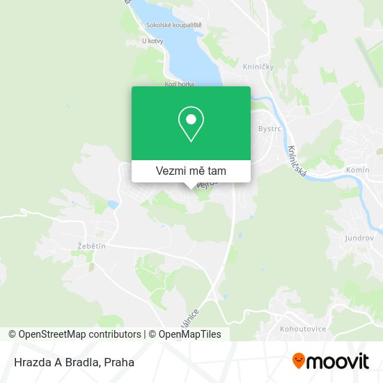 Hrazda A Bradla mapa