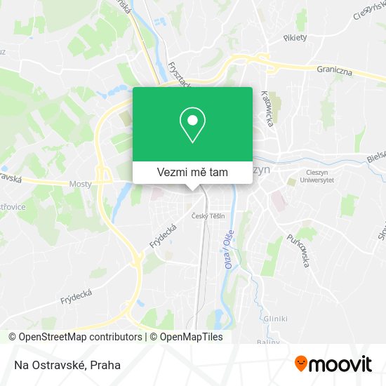 Na Ostravské mapa