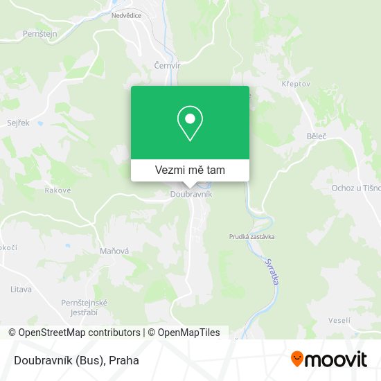 Doubravník (Bus) mapa