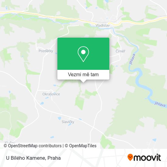 U Bílého Kamene mapa
