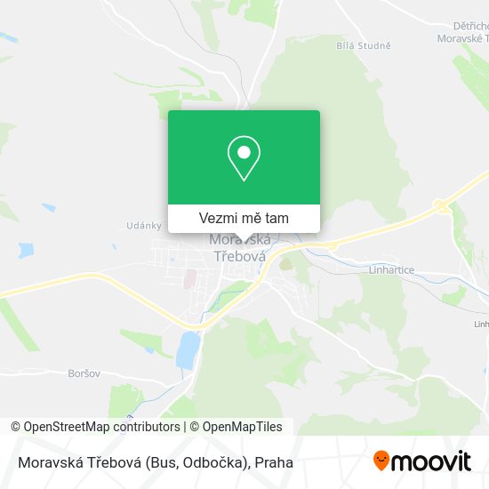 Moravská Třebová (Bus, Odbočka) mapa