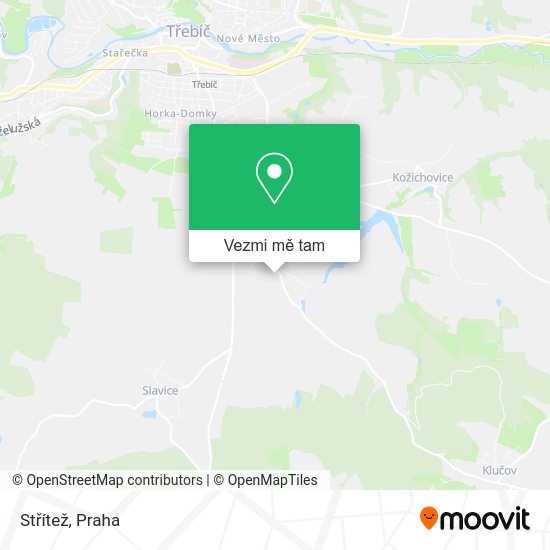 Střítež mapa