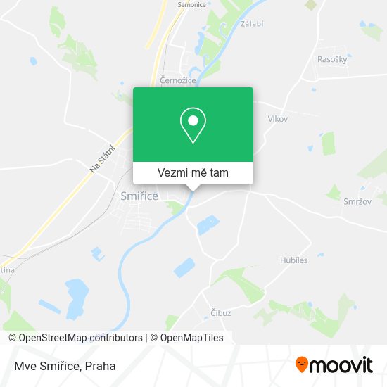 Mve Smiřice mapa