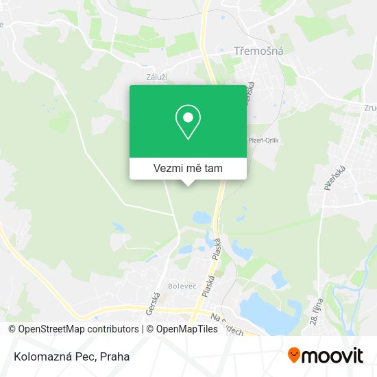 Kolomazná Pec mapa