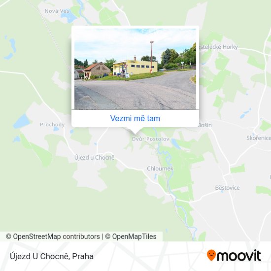 Újezd U Chocně mapa