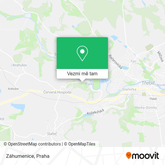 Záhumenice mapa