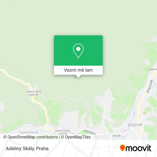 Adéliny Skály mapa