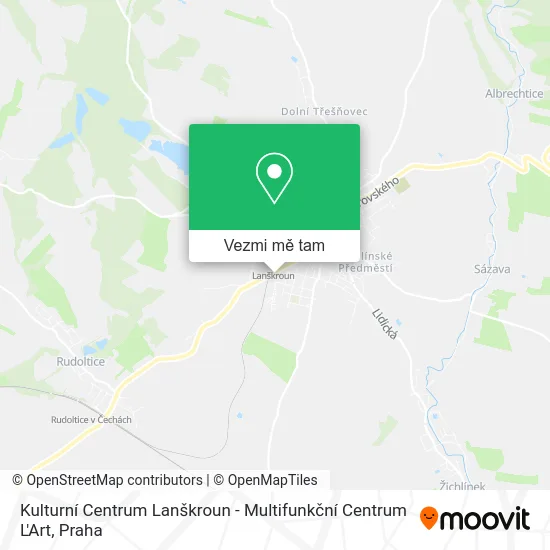 Kulturní Centrum Lanškroun - Multifunkční Centrum L'Art mapa