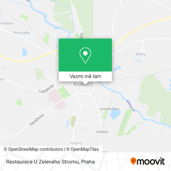 Restaurace U Zeleného Stromu mapa