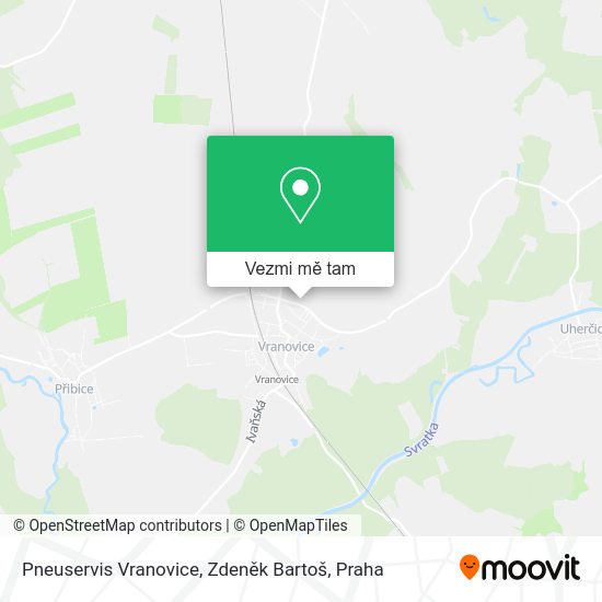 Pneuservis Vranovice, Zdeněk Bartoš mapa