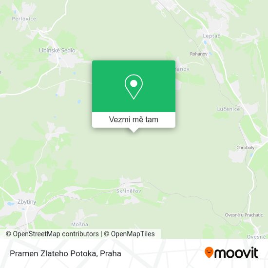 Pramen Zlateho Potoka mapa