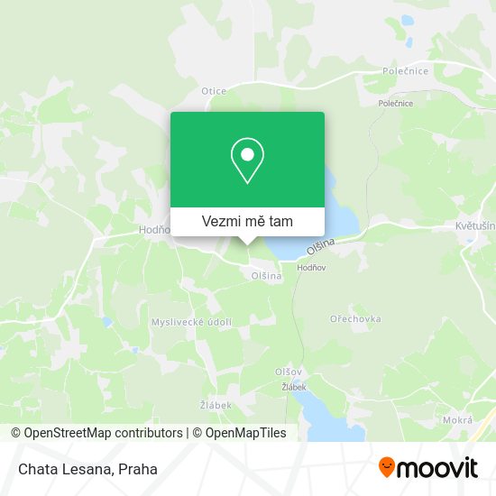 Chata Lesana mapa