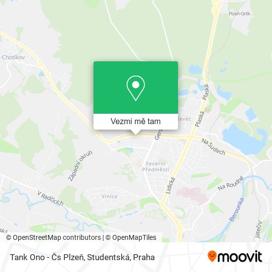 Tank Ono - Čs Plzeň, Studentská mapa