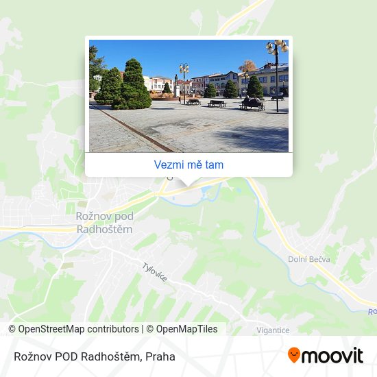 Rožnov POD Radhoštěm mapa