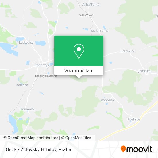 Osek - Židovský Hřbitov mapa