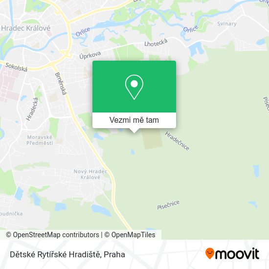 Dětské Rytířské Hradiště mapa