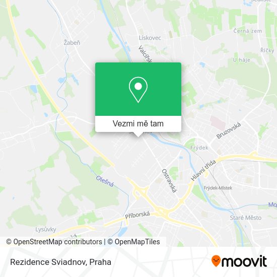 Rezidence Sviadnov mapa