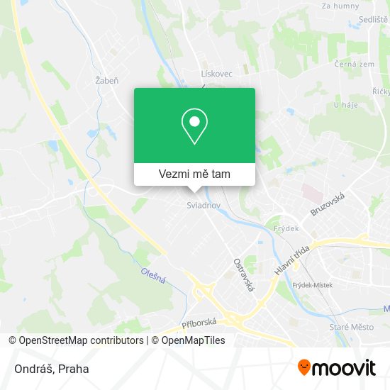Ondráš mapa