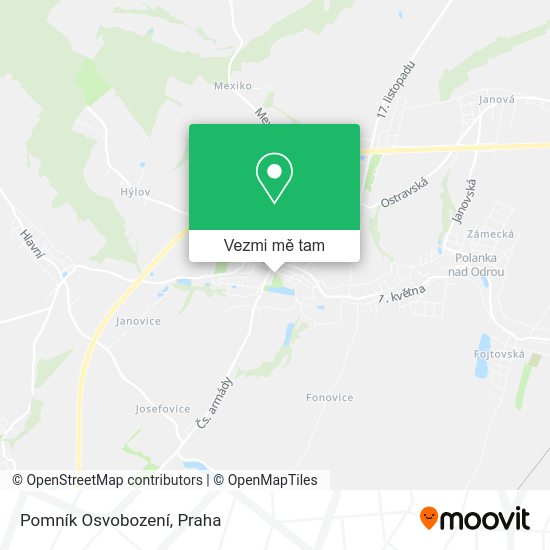 Pomník Osvobození mapa