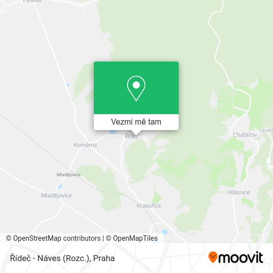 Řídeč - Náves (Rozc.) mapa