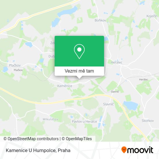 Kamenice U Humpolce mapa