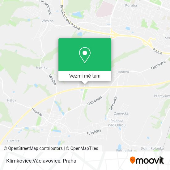Klimkovice,Václavovice mapa