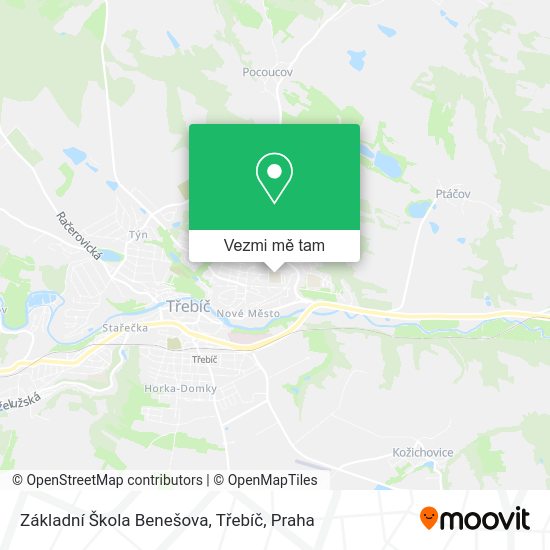 Základní Škola Benešova, Třebíč mapa