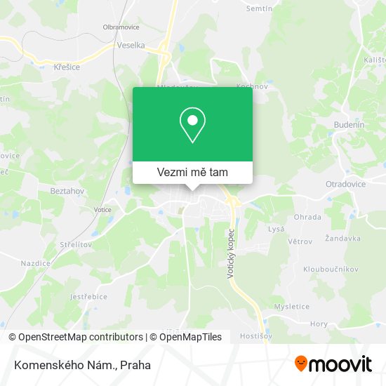 Komenského Nám. mapa