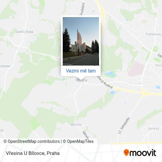 Vřesina U Bílovce mapa