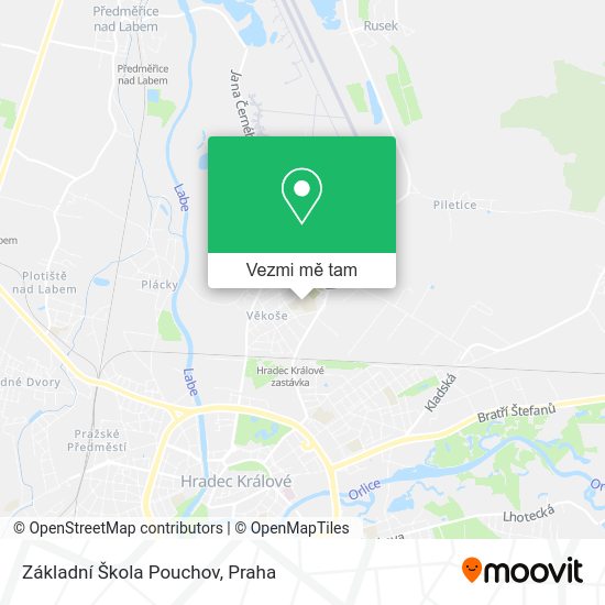 Základní Škola Pouchov mapa