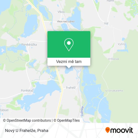 Nový U Frahelže mapa