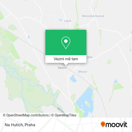 Na Hutích mapa