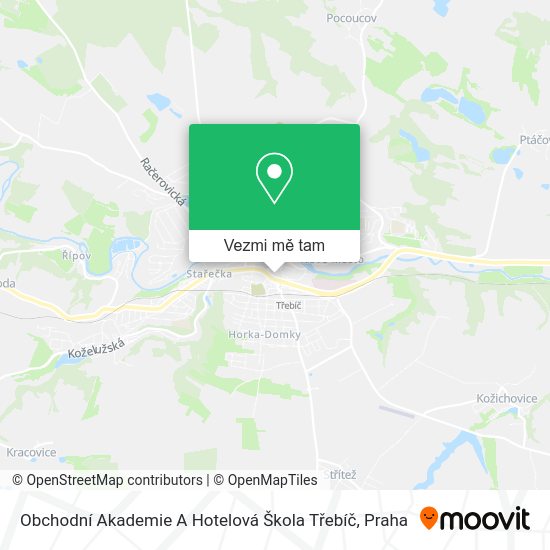 Obchodní Akademie A Hotelová Škola Třebíč mapa