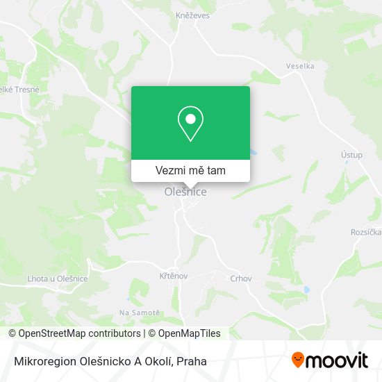 Mikroregion Olešnicko A Okolí mapa