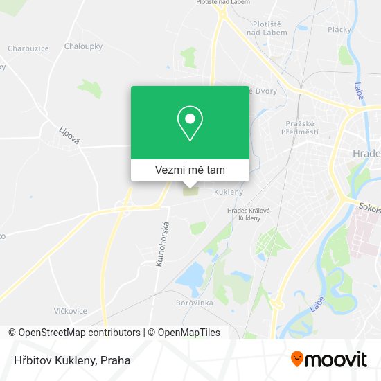 Hřbitov Kukleny mapa