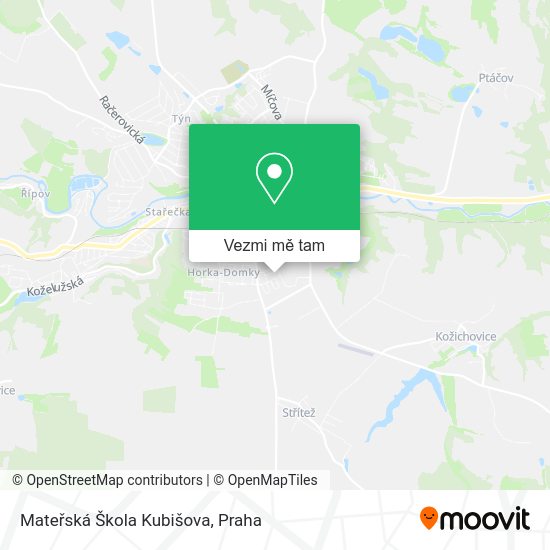 Mateřská Škola Kubišova mapa