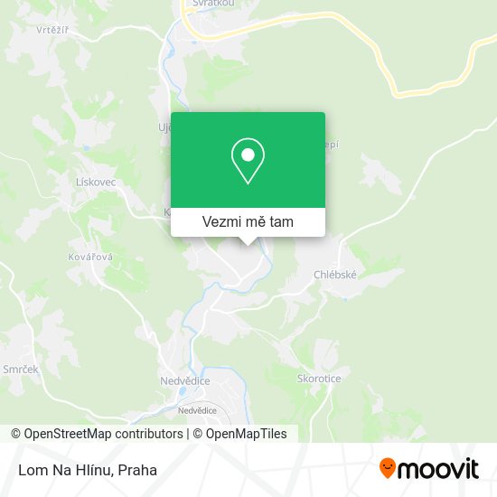 Lom Na Hlínu mapa